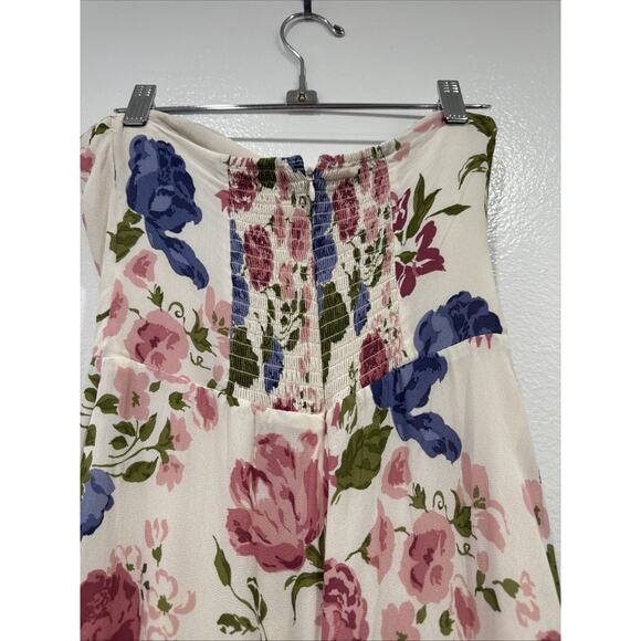 Reformation Arta Dress In Donna Womens Size 4 Floral Print Strapless Romantic - Picture 6 of 8